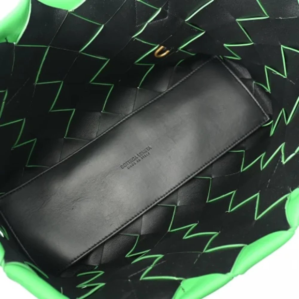 Bottega Veneta Vintage Pre-owned Leather totes Green Dames