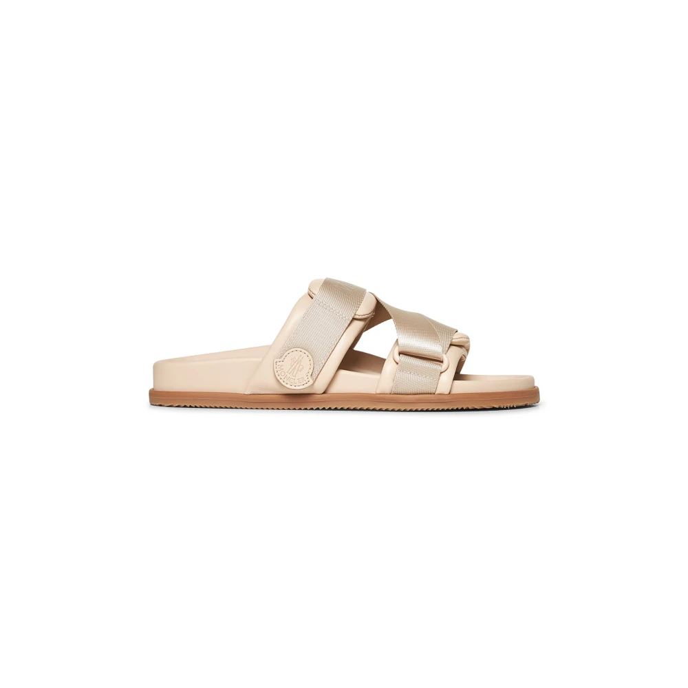 Moncler Pink Slip-On Leather Trainers - Female - Sliders - 2 Uk - Shoes