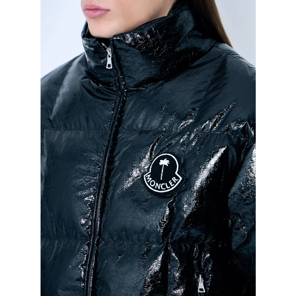 Moncler Glanzende Afwerking Donsjas Black Heren