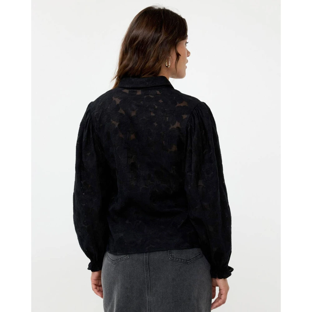 Ydence Birdie Lange Mouw Blouse Black Dames