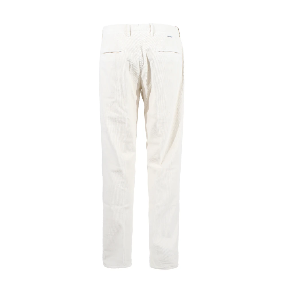 Incotex Witte Corduroy Broek met Zakken White Heren