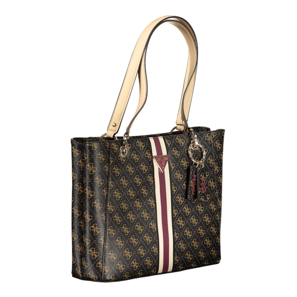 Guess Bruine Schoudertas Noelle 2 Compartimenten Brown Dames