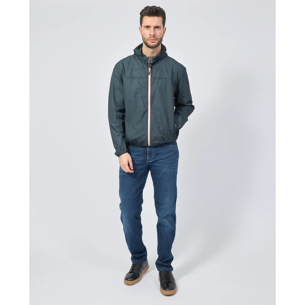 Ecoalf Groene Hoodie met Ritszakken Green Heren
