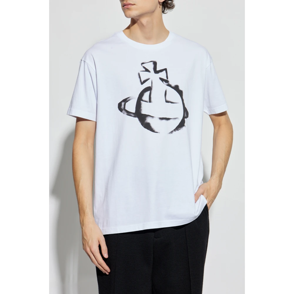 Vivienne Westwood T-shirt met logo White Heren