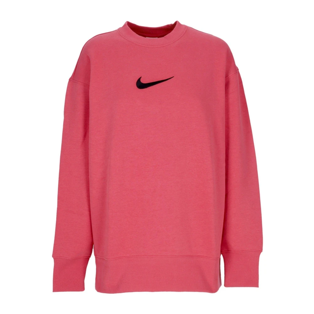 Nike Oversized Fleece Crewneck Sportkleding Pink Dames