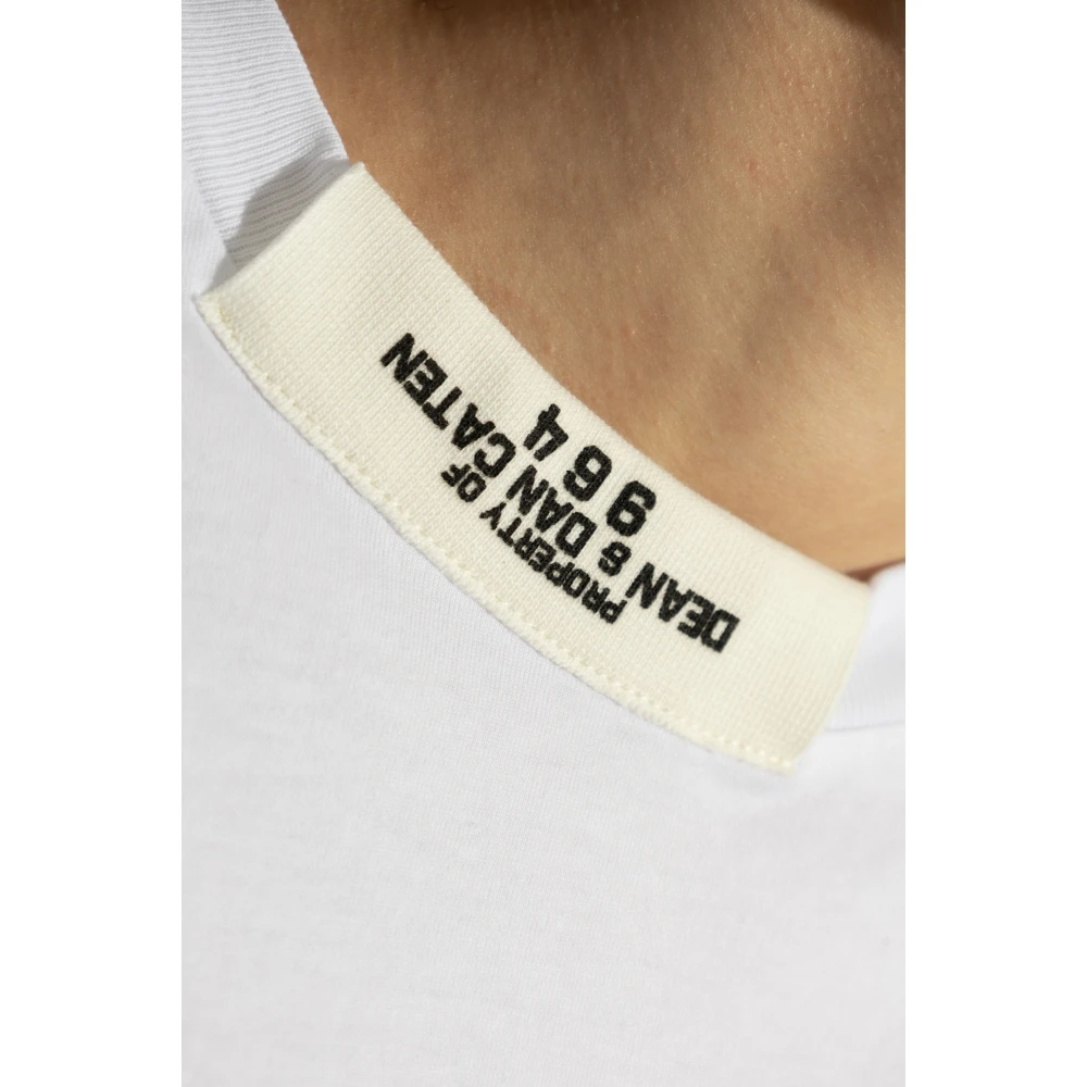 Dsquared2 T-shirt met logo White Dames