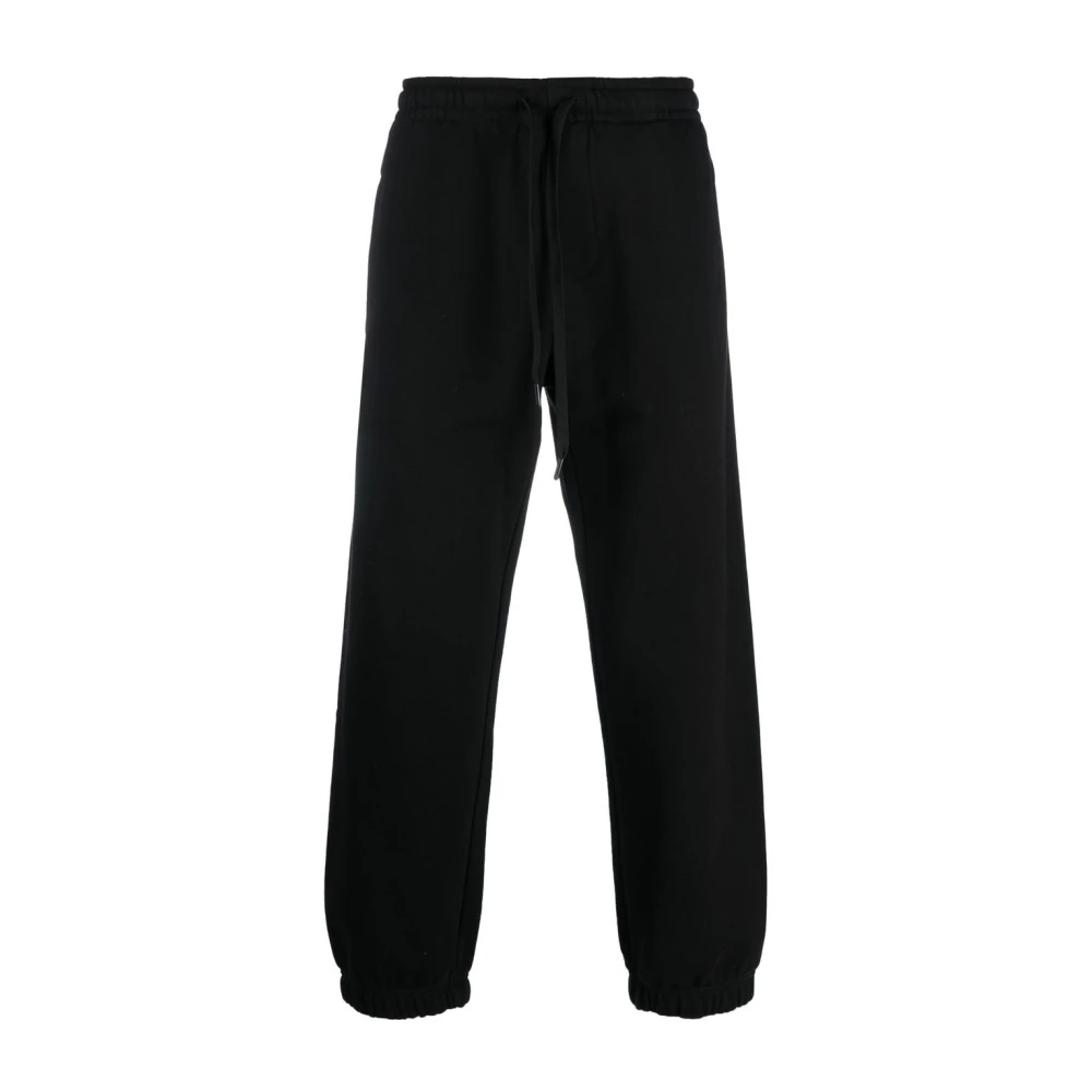 Versace Jeans Couture Geborduurde ROS Broek Black Heren