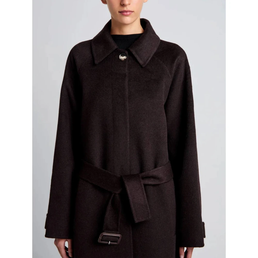 Proenza Schouler Chocoladebruine wollen jas Brown Dames