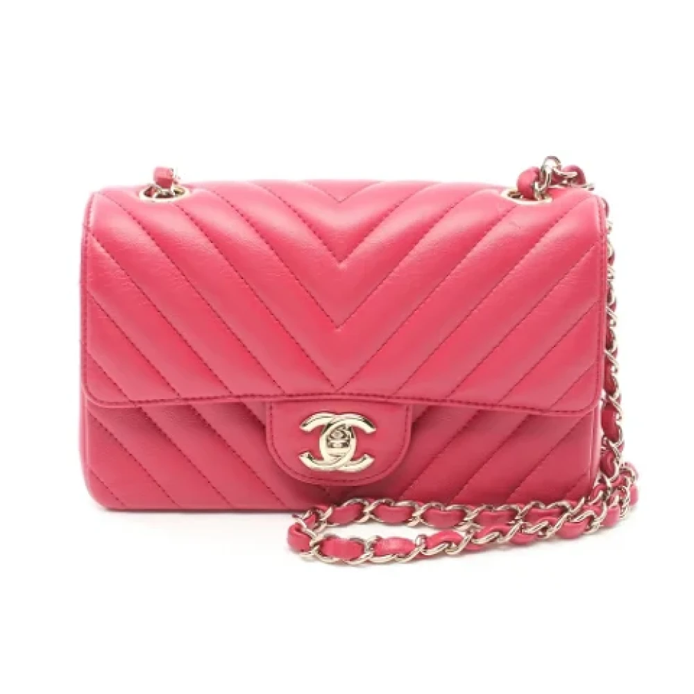 Chanel Vintage Pre-owned Leather shoulder-bags Pink Dames