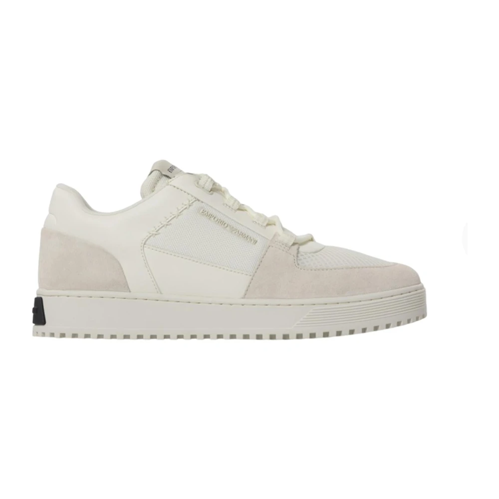 Emporio Armani Sneakers con logo Heren Schoenen Wit