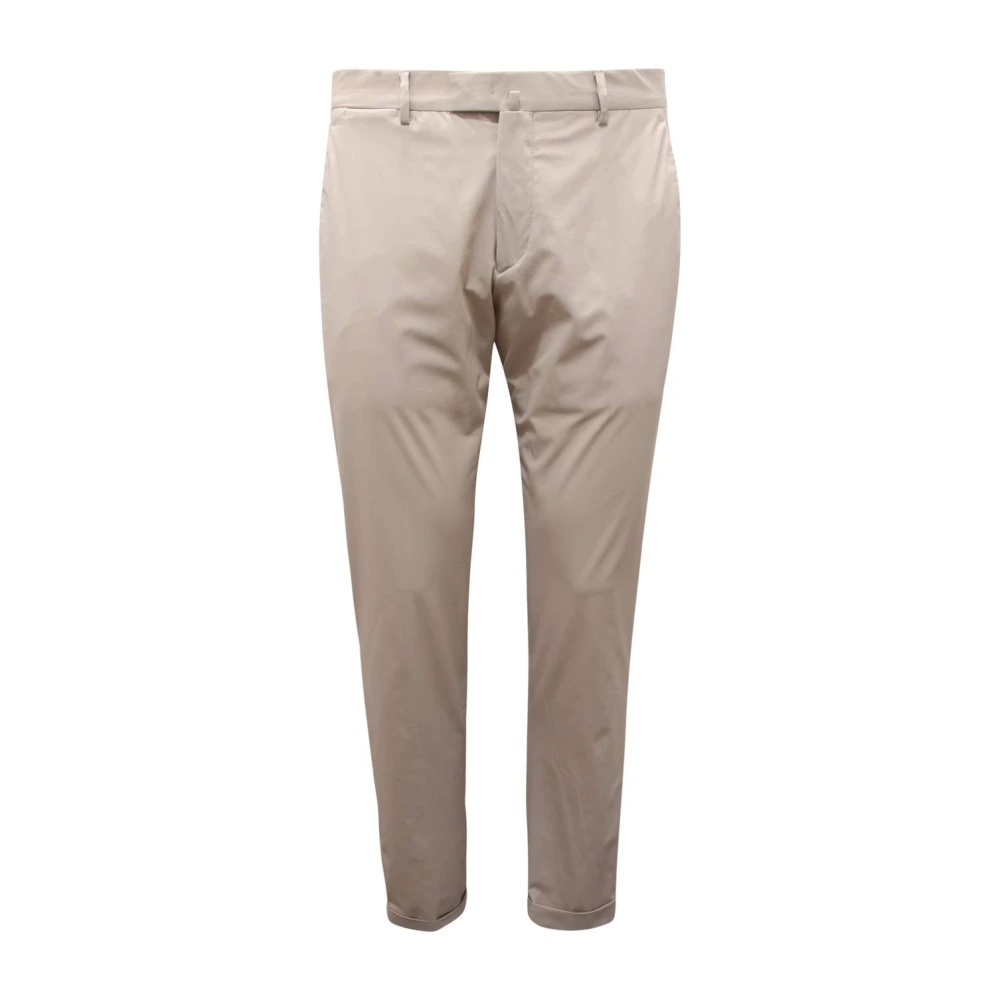 Briglia Men's Beige Chinos, M, Slim Tech Trousers Made In Italy