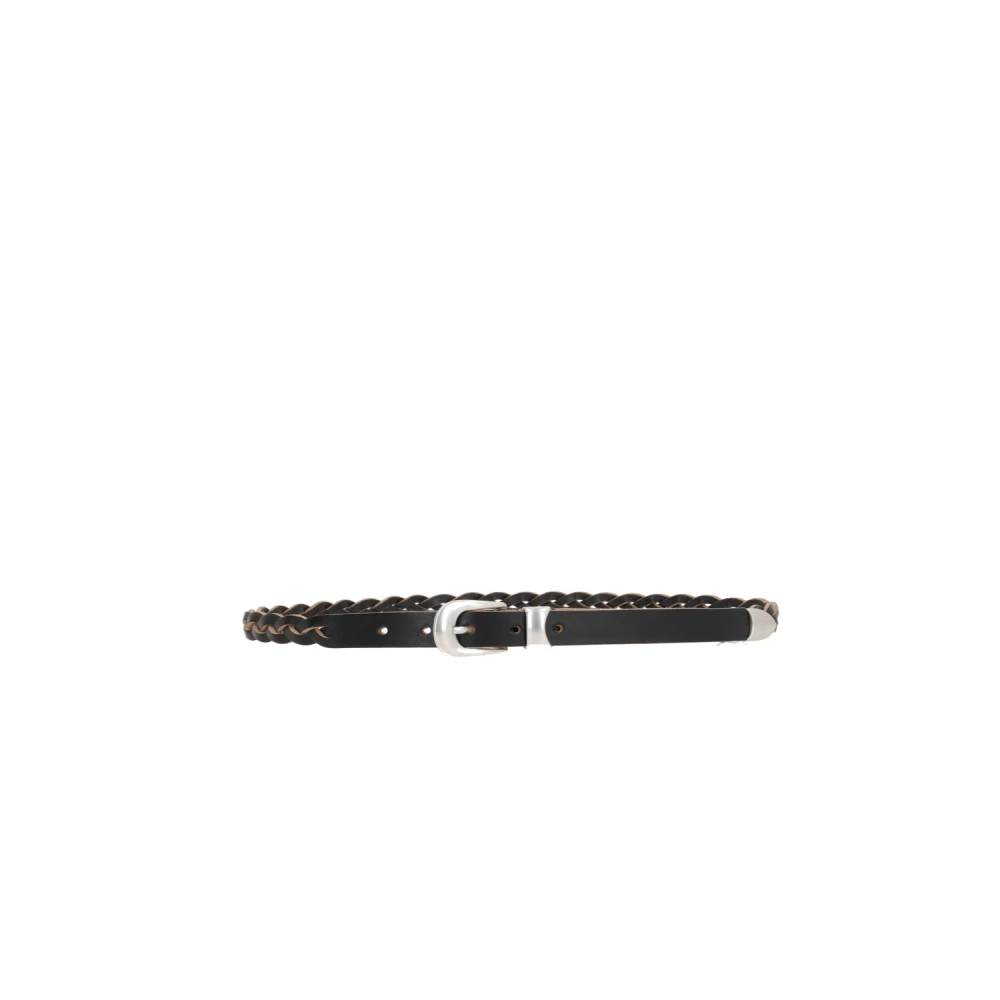 Our Legacy Zwarte Gevlochten Leren Riem Black Heren