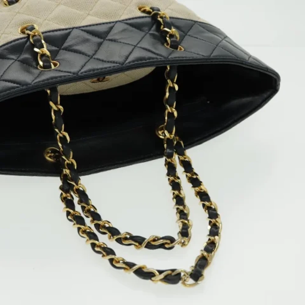 Chanel Vintage Pre-owned Canvas totes Beige Dames