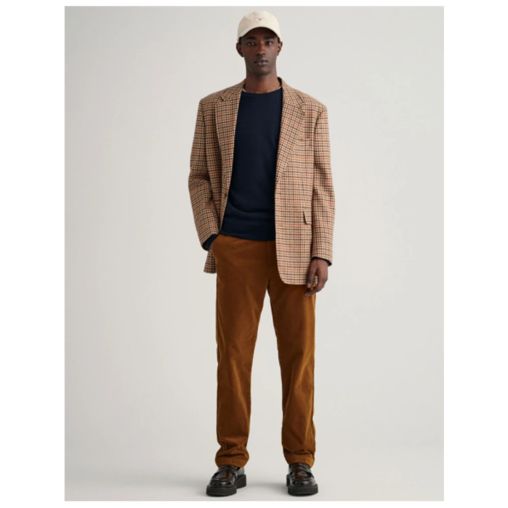Gant Corduroy Chino Broek Brown Heren