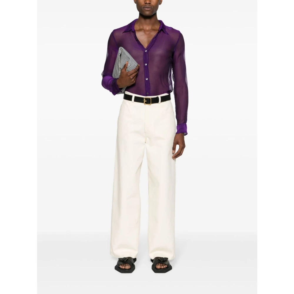 Dries Van Noten Stijlvolle Congreve Shirt voor Mannen Purple Heren