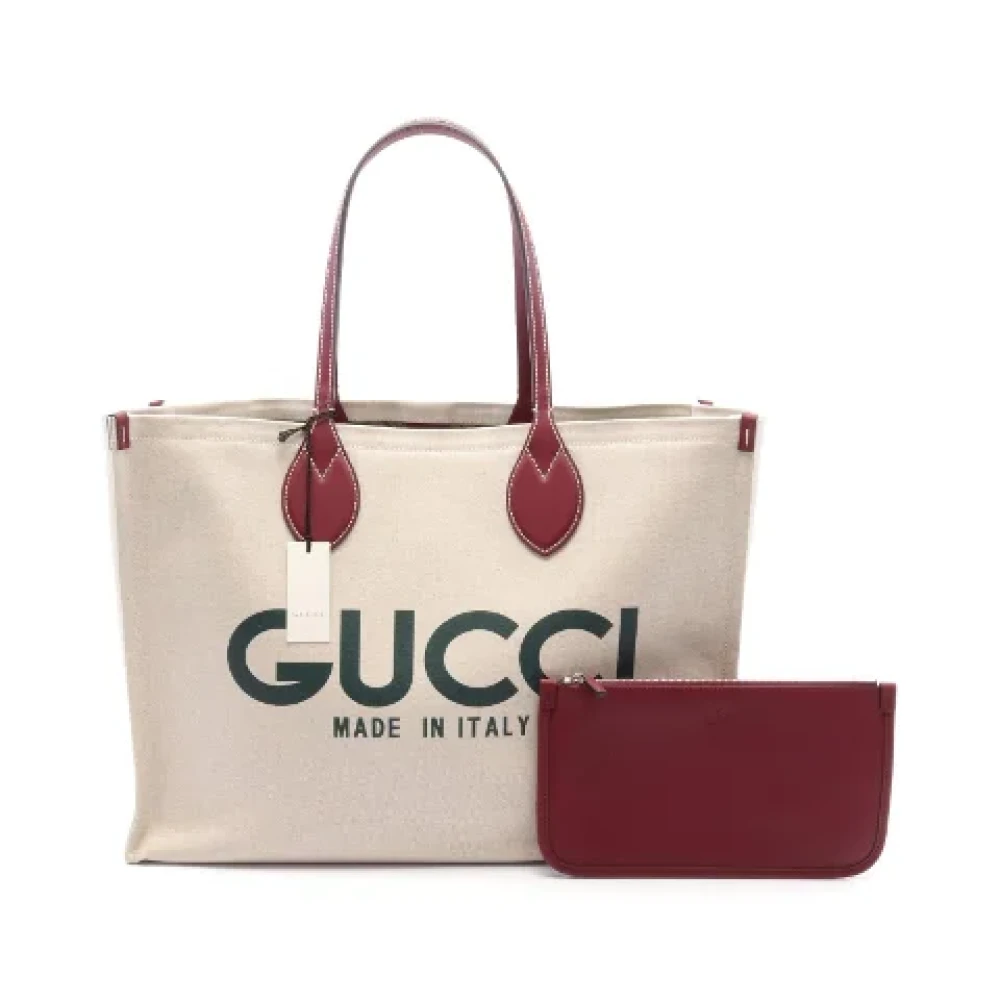 Gucci Vintage Pre-owned Leather handbags Beige Dames