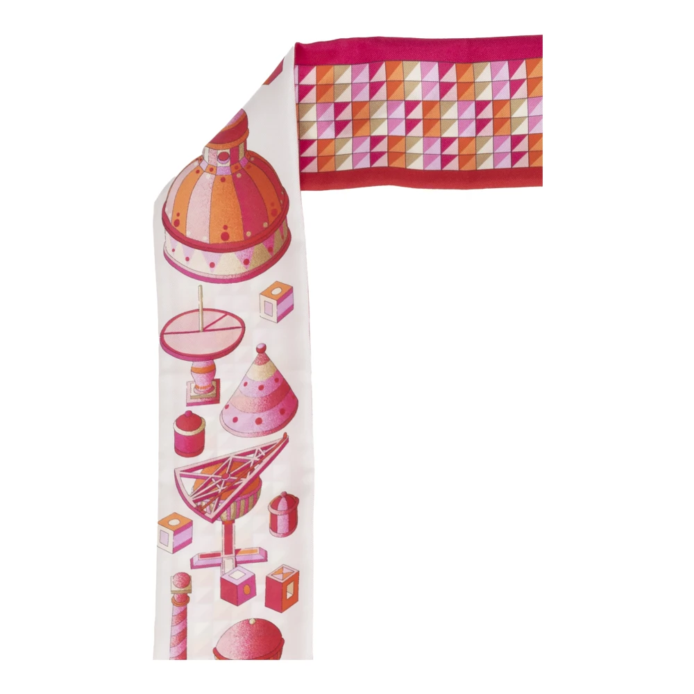 Salvatore Ferragamo Zijden sjaal met print Pink Dames