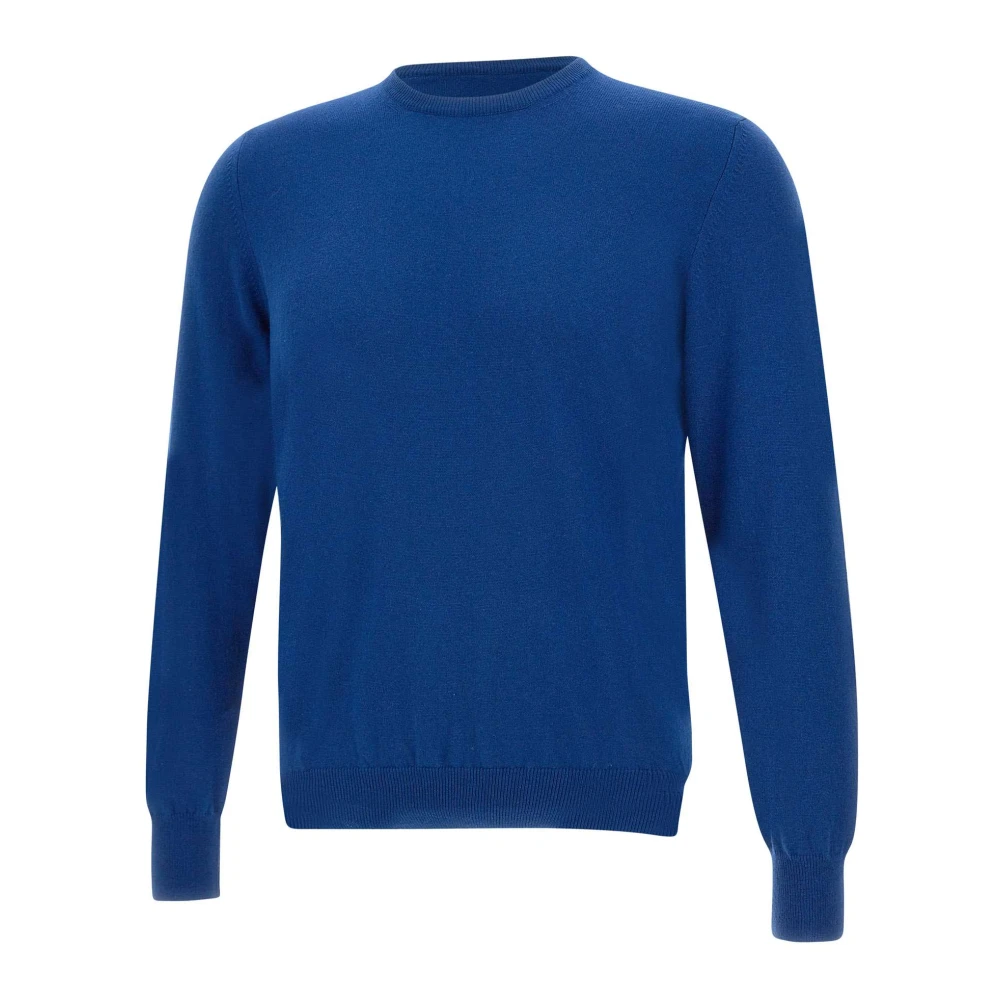 Gran Sasso Kasjmier Crew Neck Trui Blauw Blue Heren