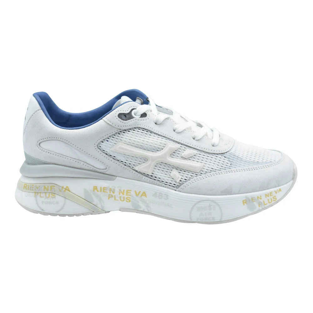 Premiata Witte Veterschoenen met Lage Top Heren Schoenen