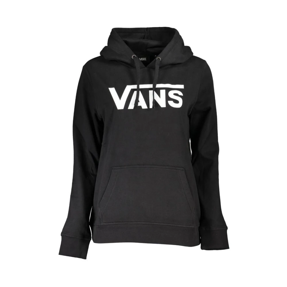 Vans Zwarte hoodie met print en zak Black Dames
