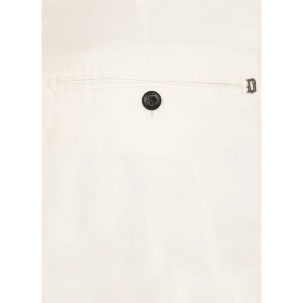 Dondup Witte Katoenen Broek met Zakken White Heren