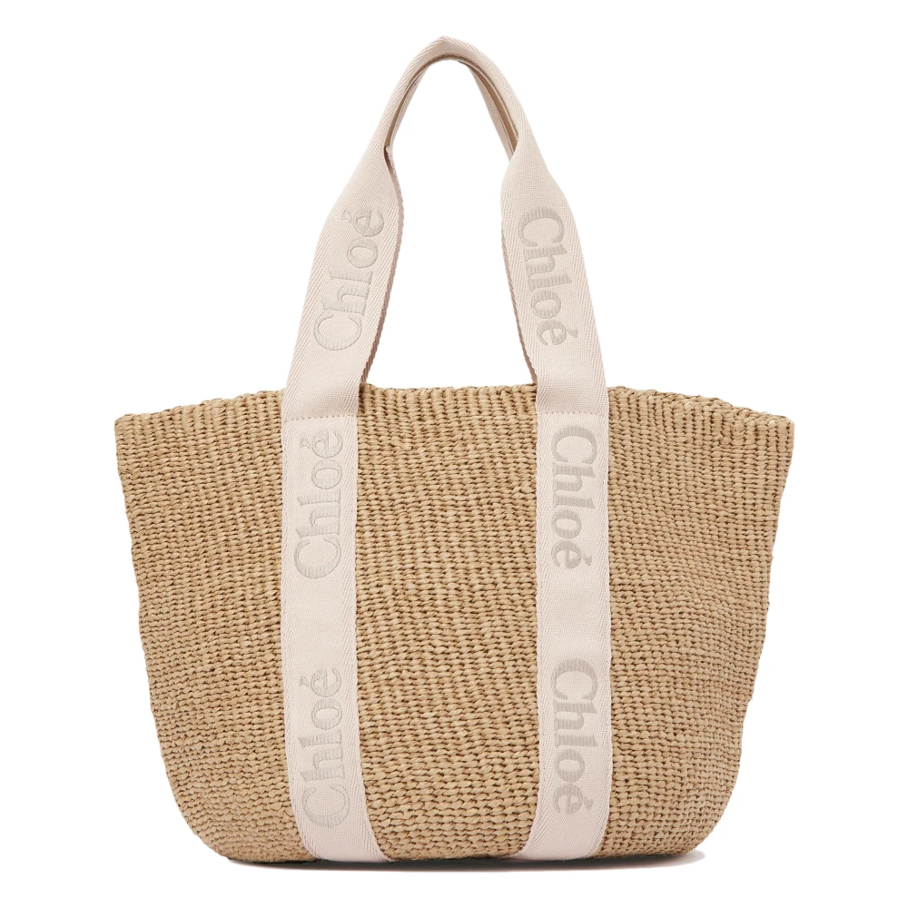 Chloé Beige Geborduurde Mandtas Beige Dames