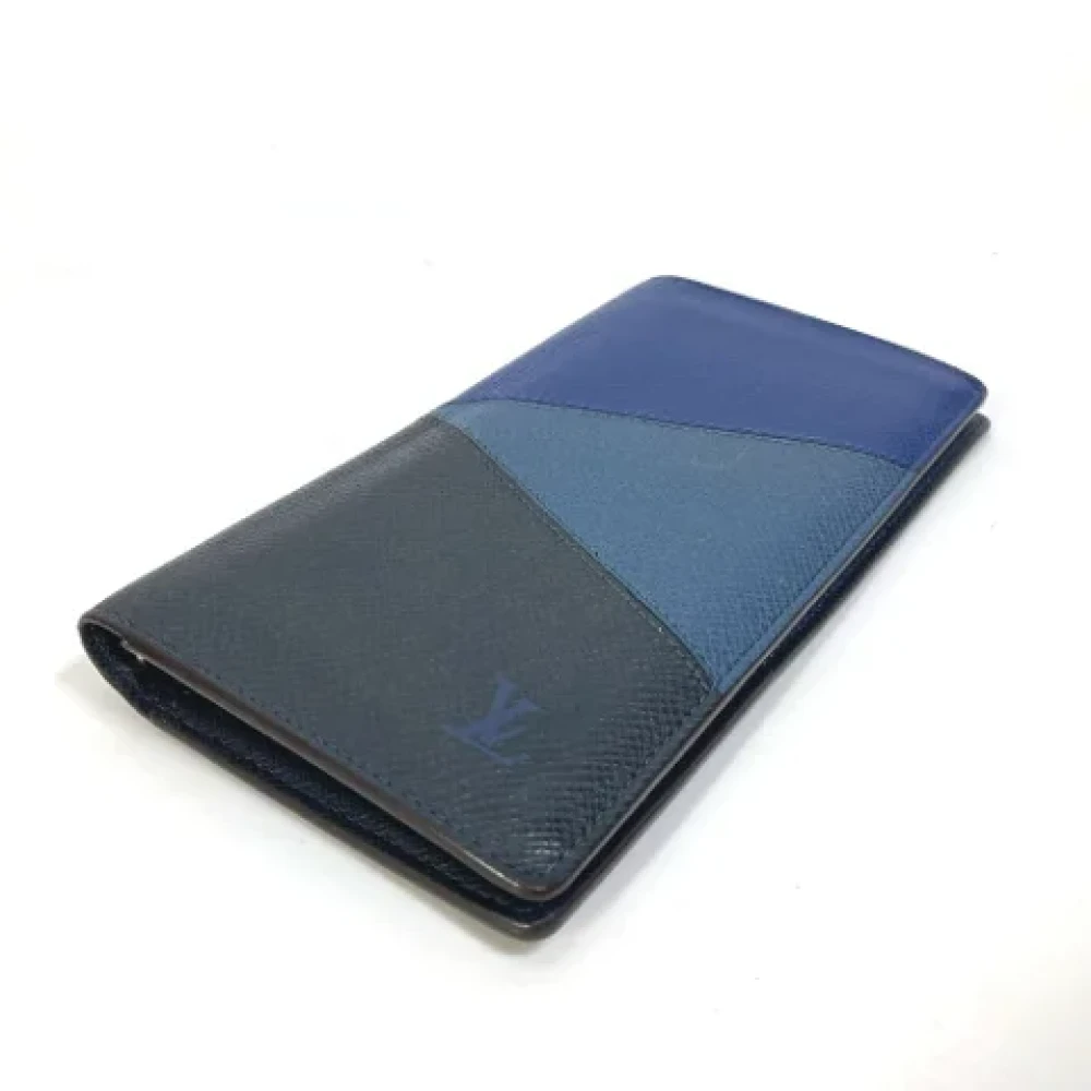 Louis Vuitton Vintage Pre-owned Leather wallets Blue Heren