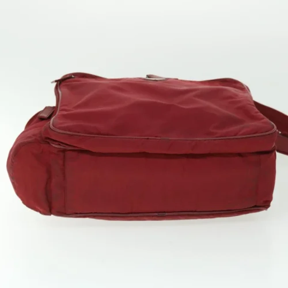 Prada Vintage Pre-owned Nylon travel-bags Red Dames