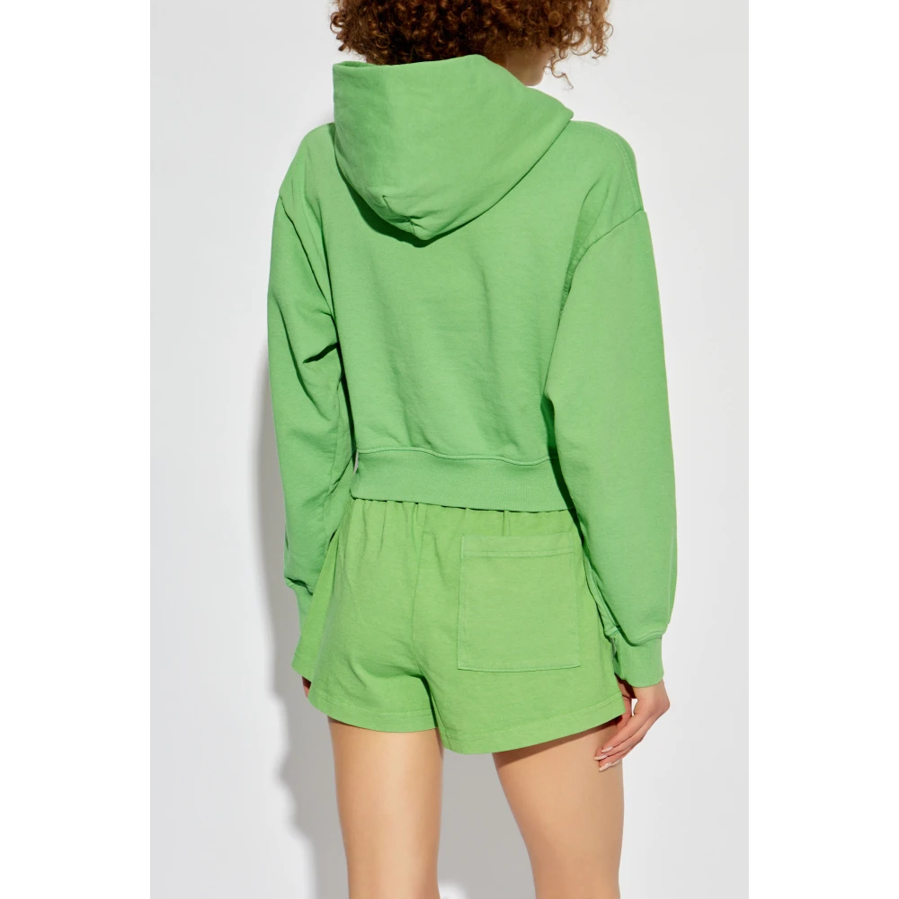 Sporty & Rich Korte hoodie Green Dames