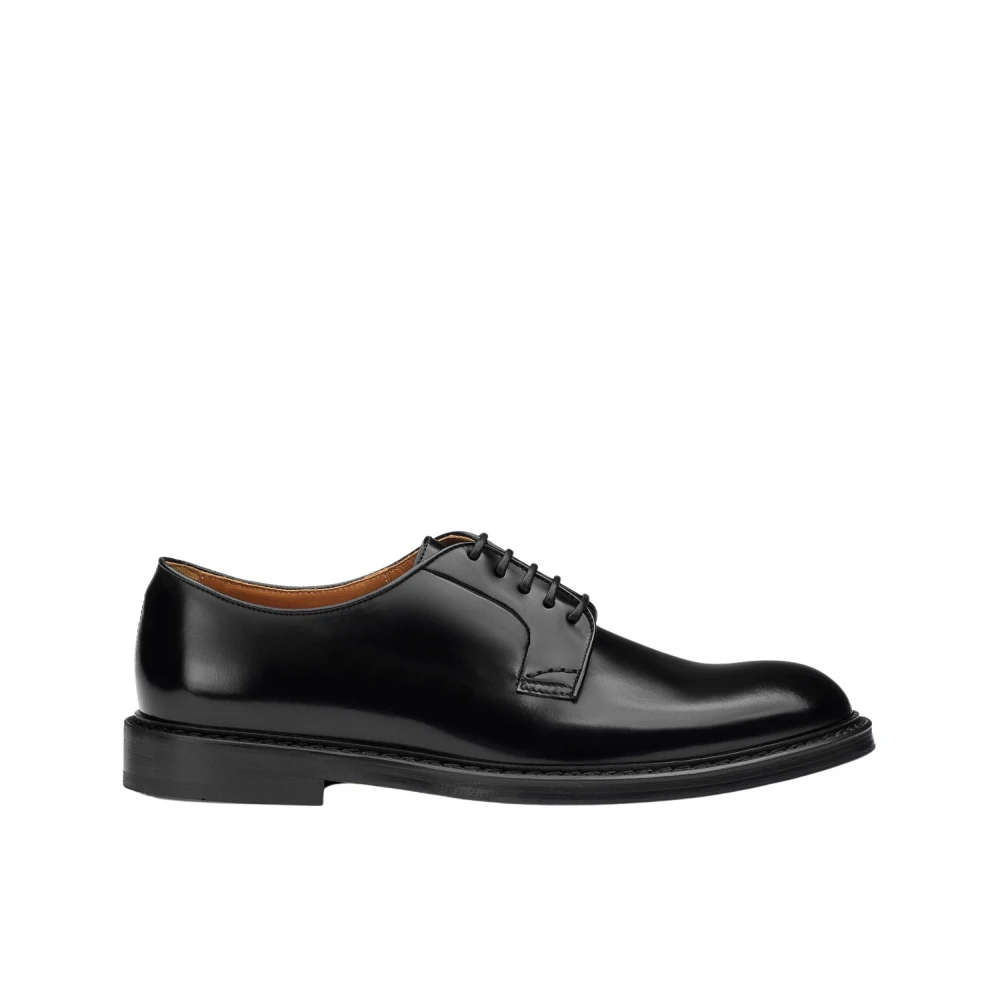Doucal's Men's Black Leather Derby Lace-Up - Dress Shoes - 7 Uk - Shoes