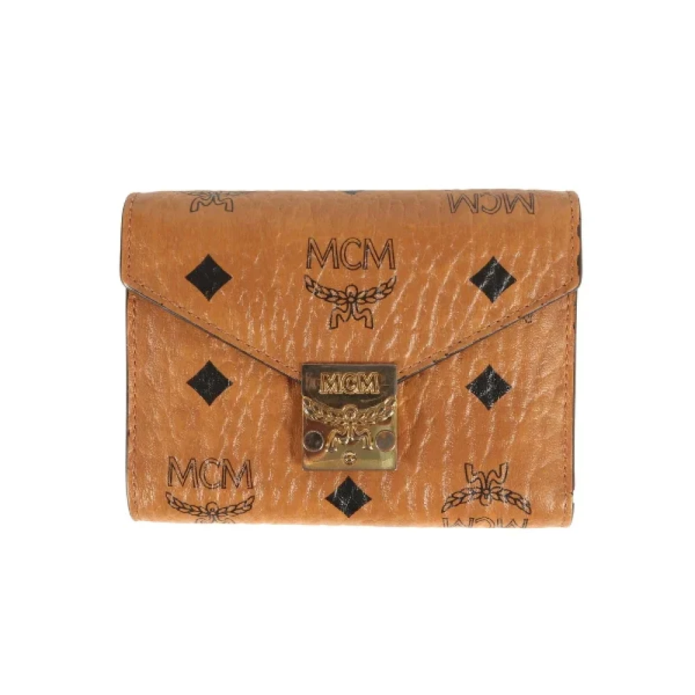 MCM Pre-owned Leather wallets Brown Dames