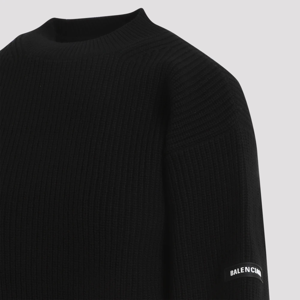 Balenciaga Zwarte wollen trui Black Dames