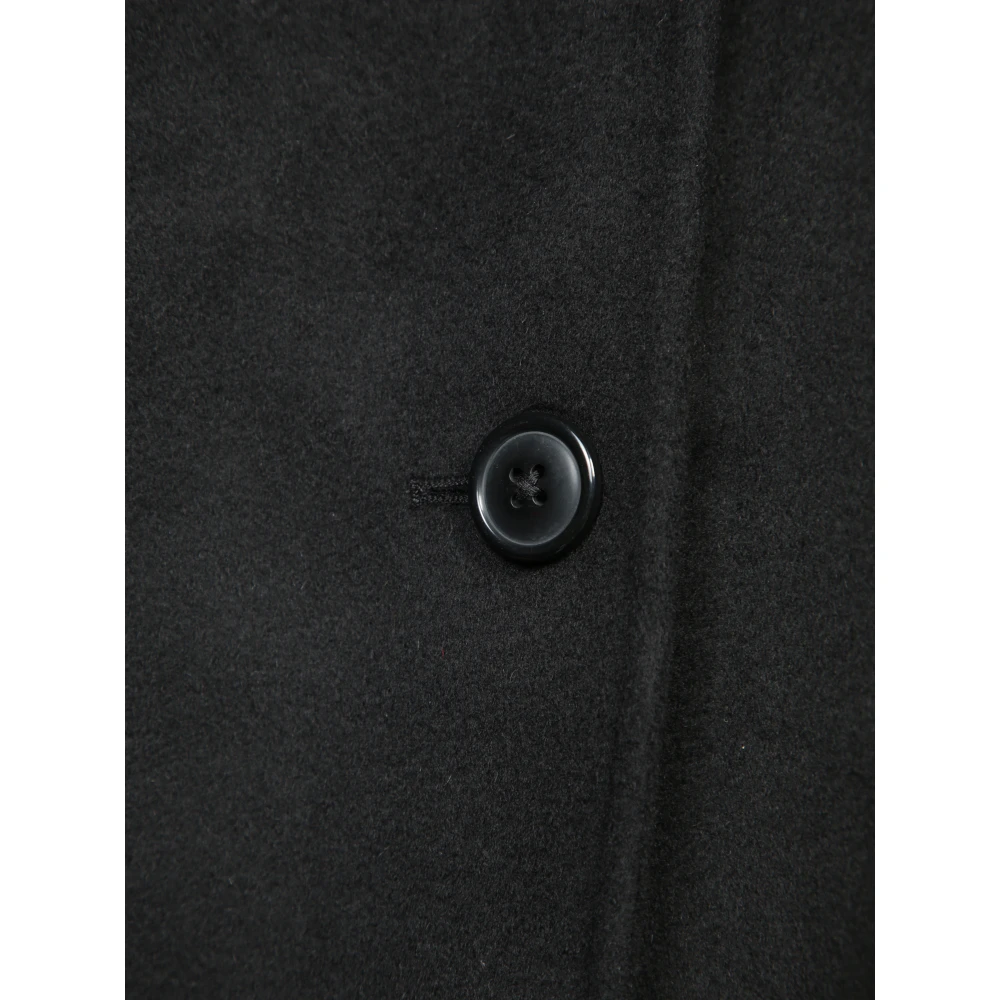 Loulou Studio Zwarte jas voor vrouwen Aw24 Black Dames