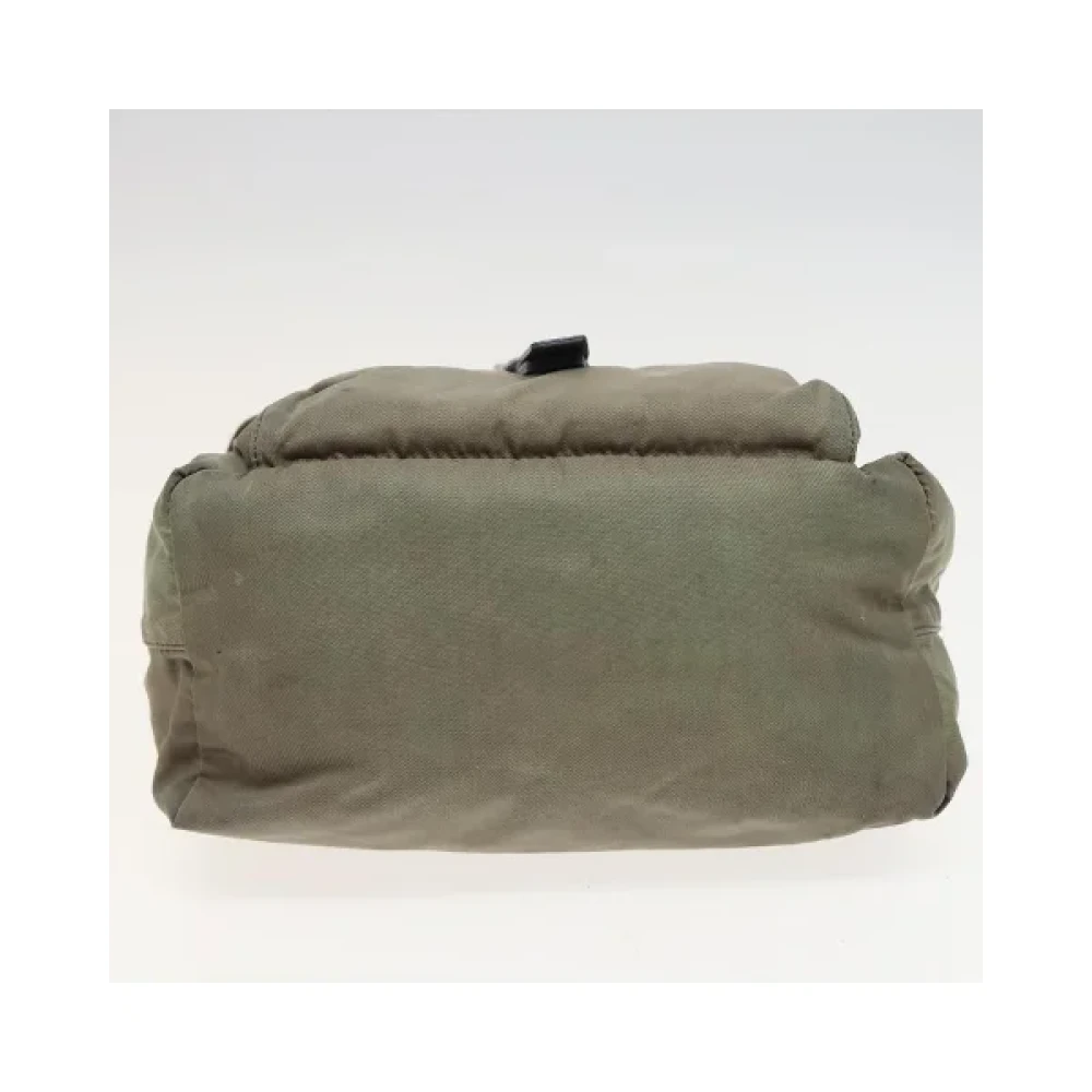 Prada Vintage Pre-owned Nylon prada-bags Beige Dames
