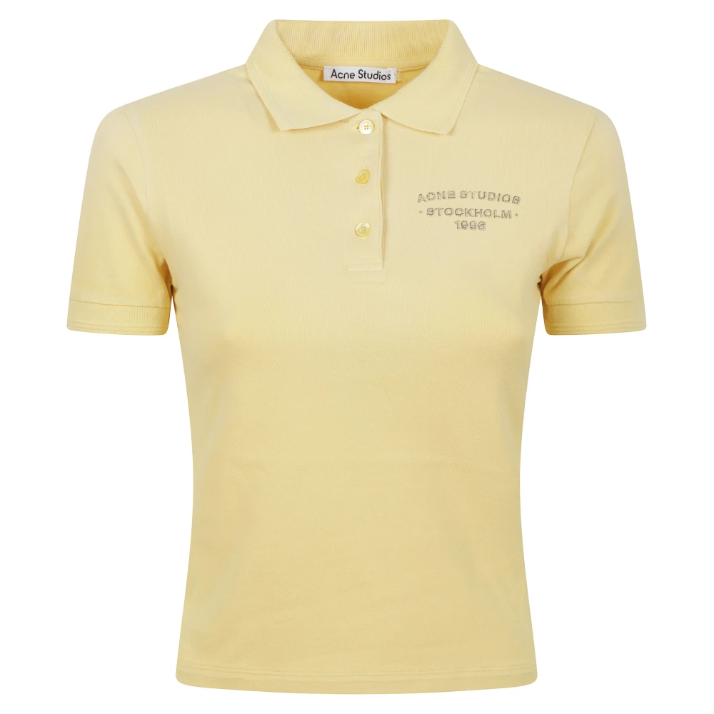 Acne Studios Women's Yellow Polo Shirts, M, T-Shirts And Polos