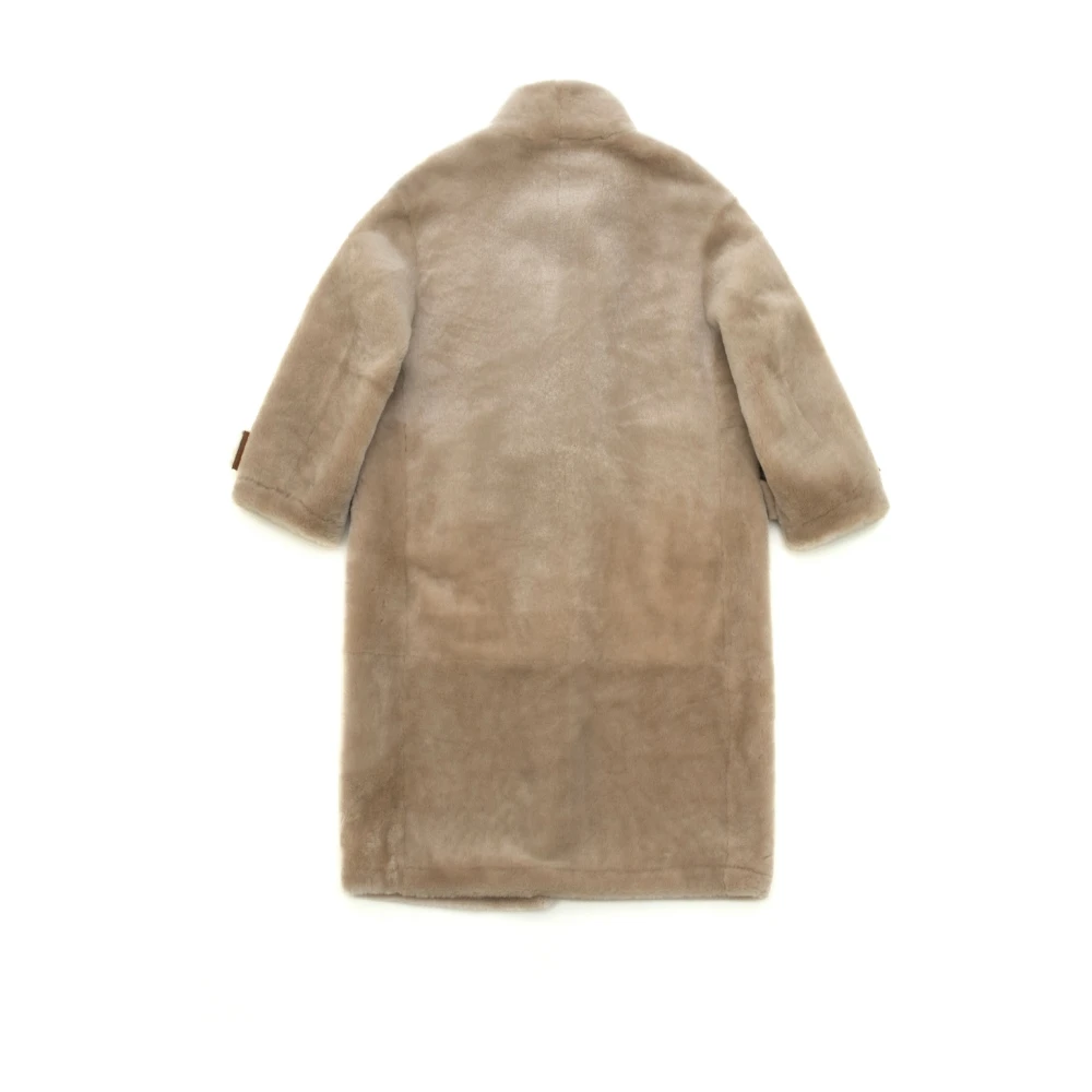 Just Things we Like Fufu Shearling Coat Brown Dames