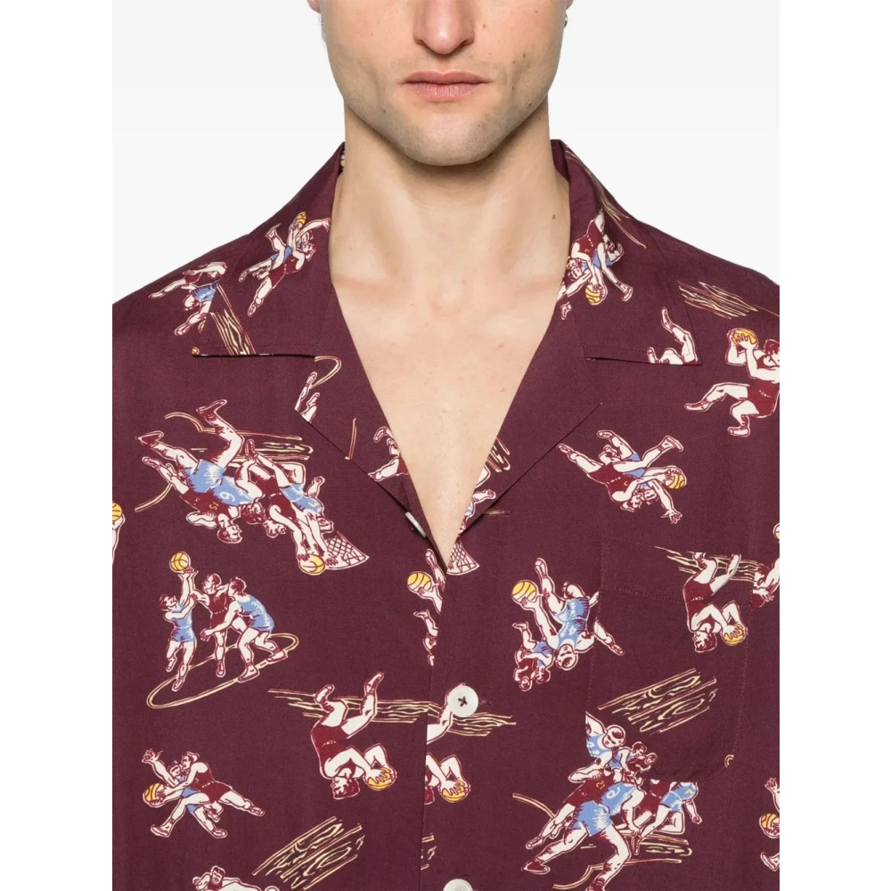 Bode Lange Mouw Layup Shirt Brown Heren
