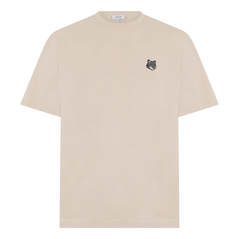 Maison Kitsuné Men's Beige Essential T-Shirt - T-Shirts - L - Tops