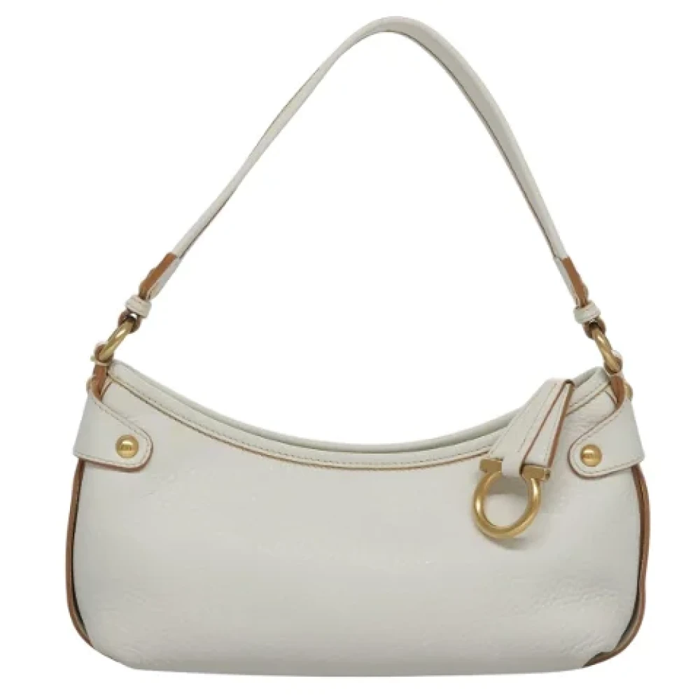 Salvatore Ferragamo Pre-owned Leather shoulder-bags White Dames