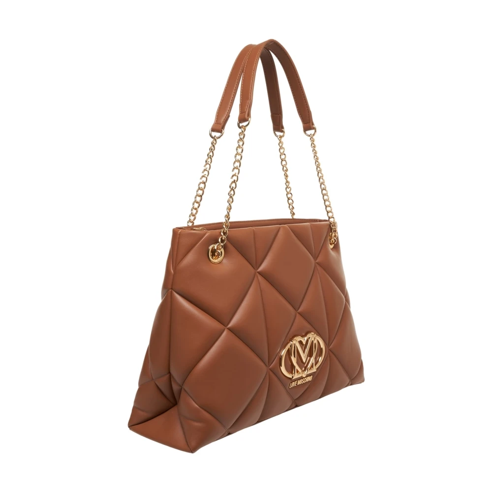Love Moschino Bruine Gewatteerde Schoudertas Brown Dames