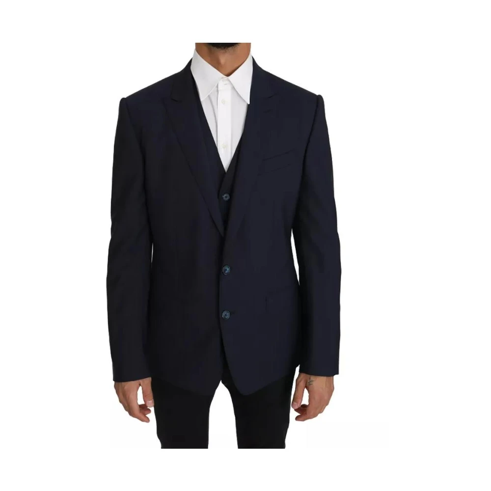 Dolce & Gabbana Blue Wool MARTINI Blazer Vest 2 Piece - IT50 | L - Image 2