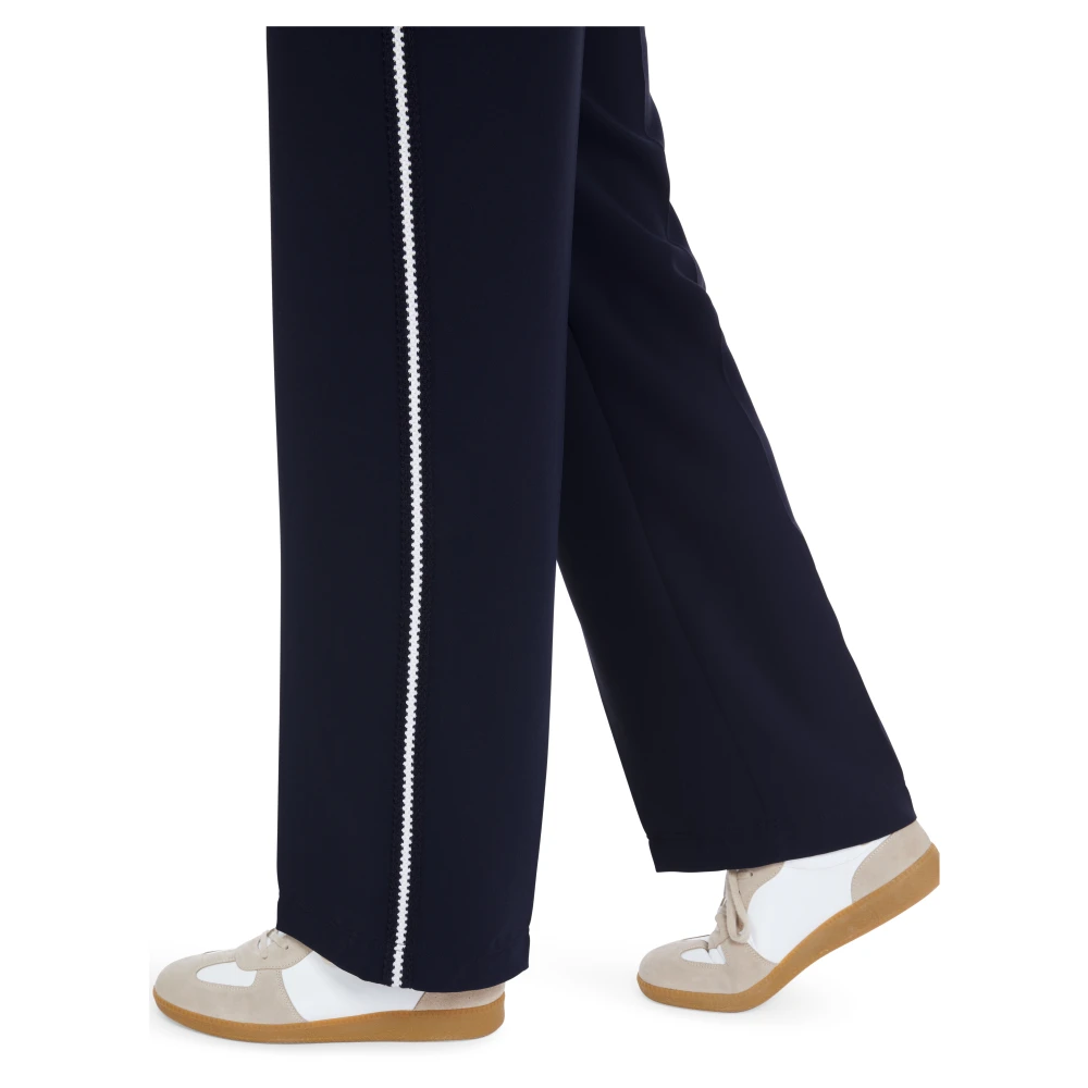 Marc Cain Wijde pasvorm broek Washington Blue Dames