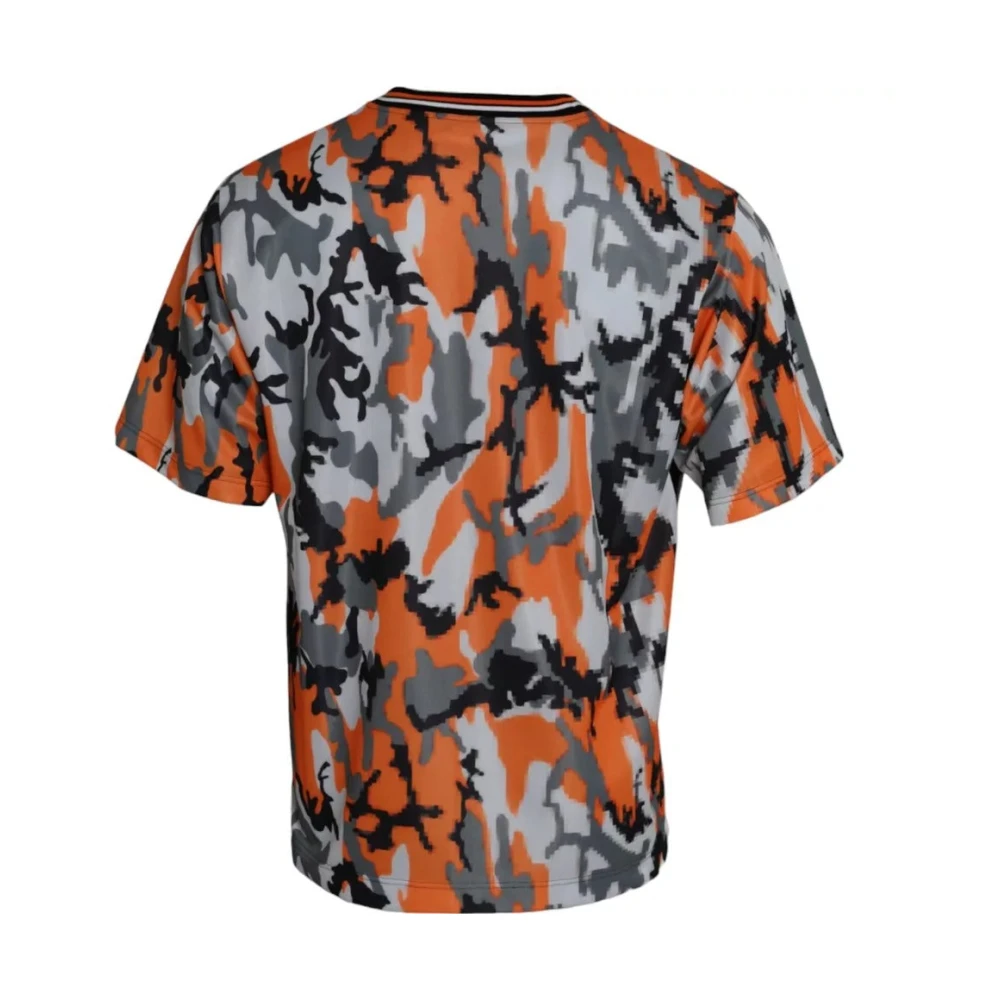 Dolce & Gabbana Camouflage Katoen Ronde Hals Heren T-shirt Multicolor Heren