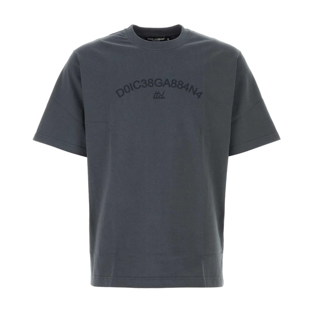 Dolce & Gabbana Grijze T-shirt Girocollo Look 55 Gray Heren