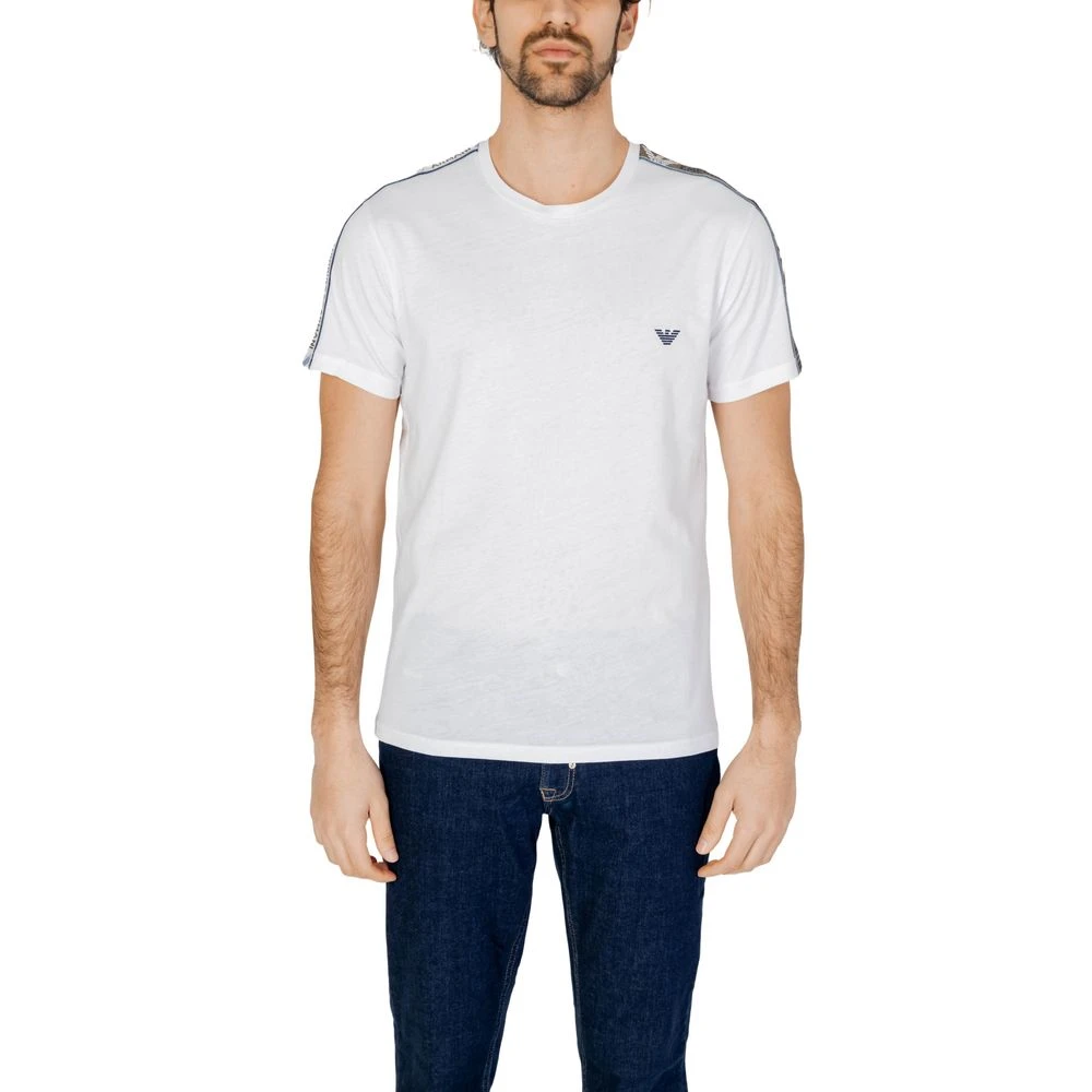 Emporio Armani Katoenen Heren T-shirt Lente Zomer Collectie White Heren