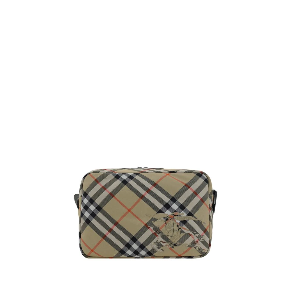 Burberry Mannelijk Beige Tassen Heren, One Size, Polyester, Ruitpatroon Schoudertas