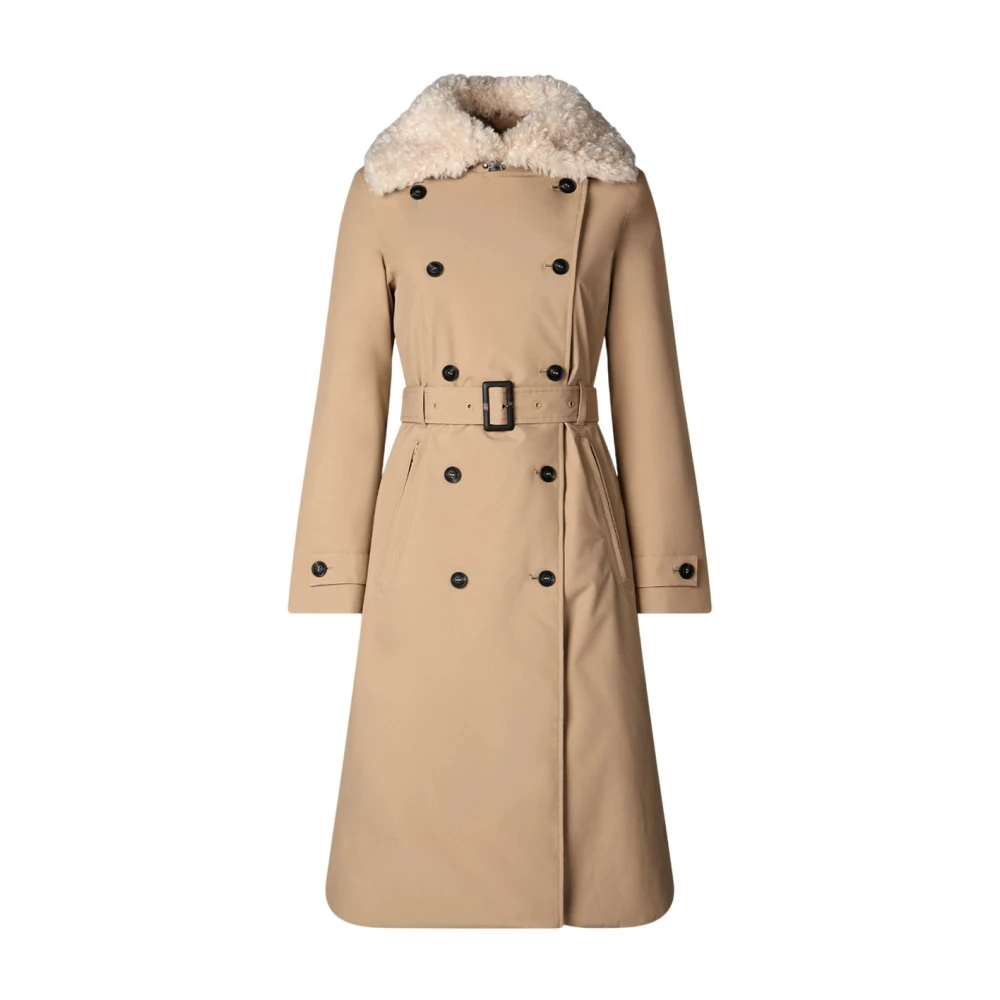 Save The Duck Beige Modieuze Jassen Milano Stijl Beige Dames