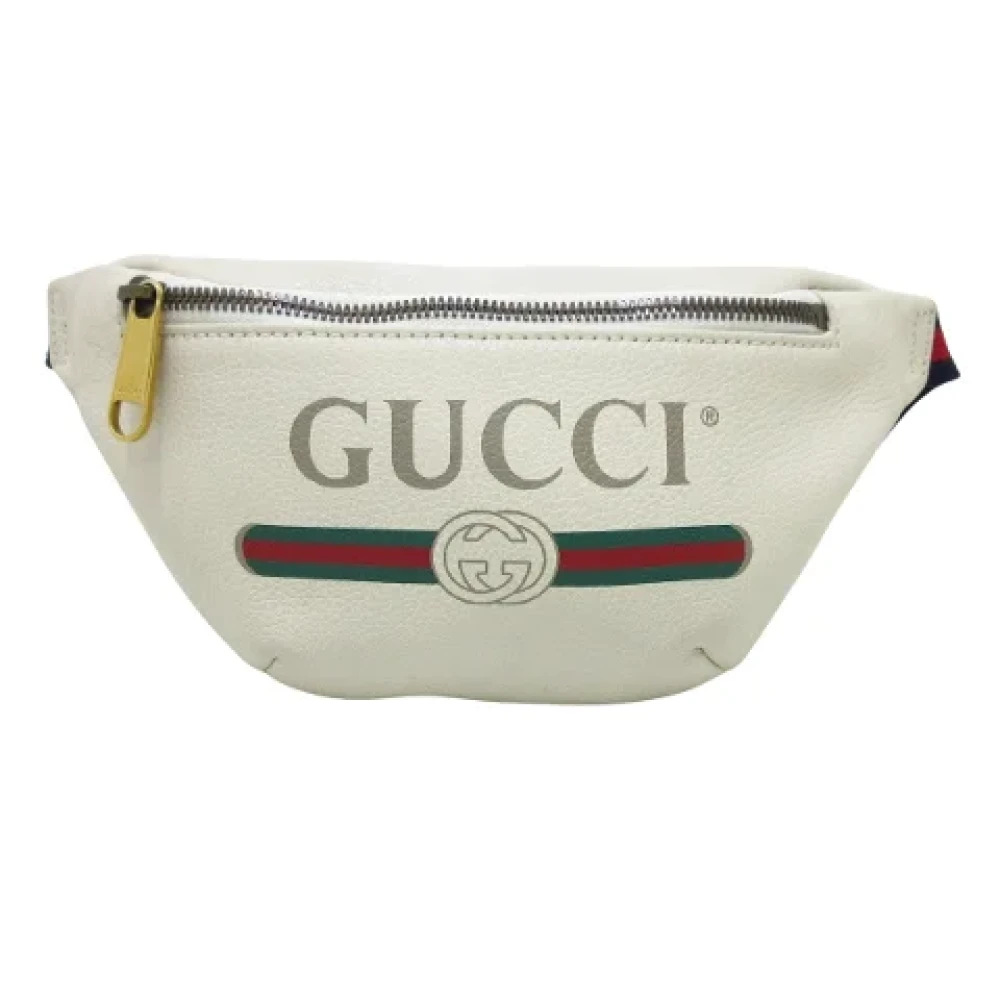 Gucci Vintage Pre-owned Leather clutches White Dames