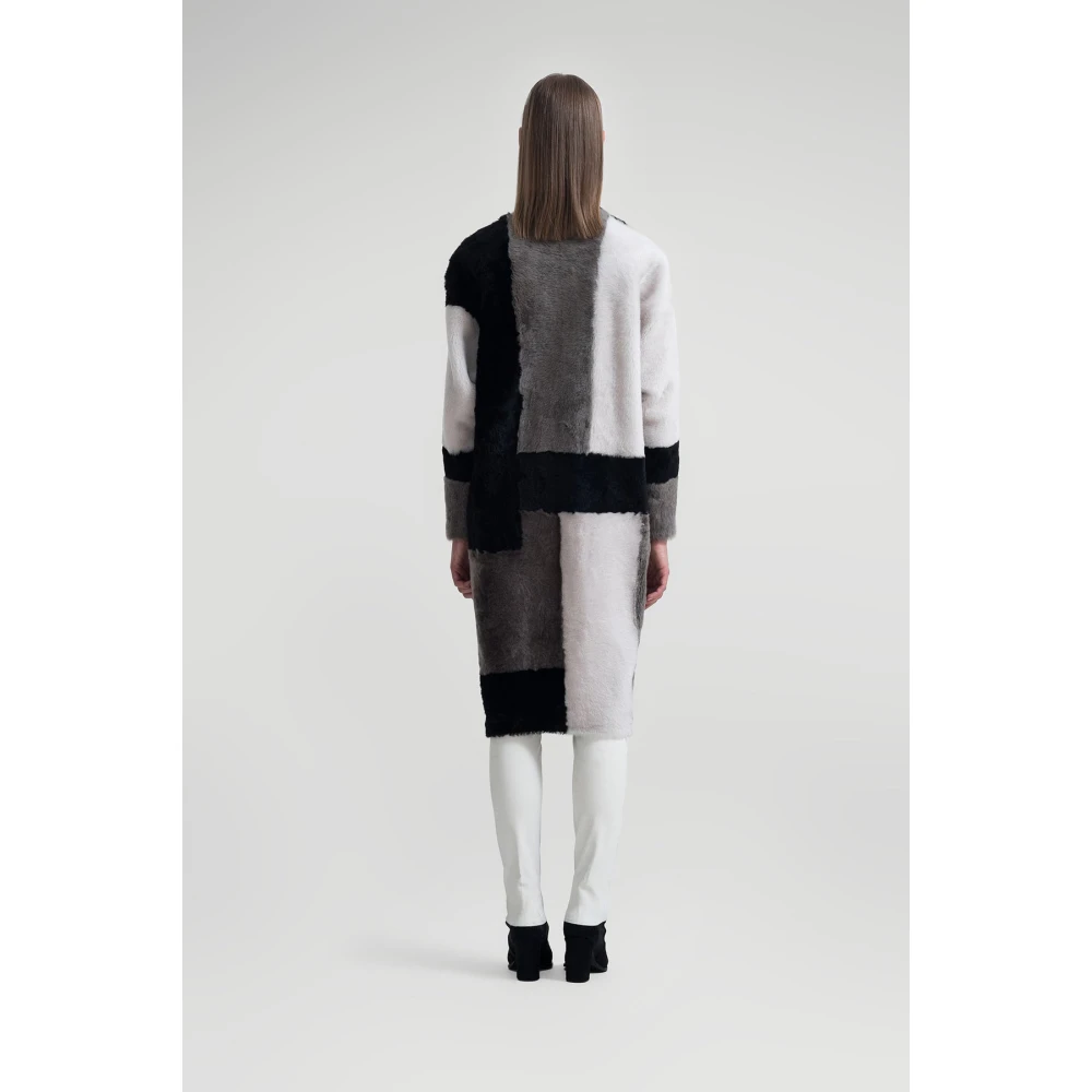 Vespucci by VSP Multicolor Shearling Jas Multicolor Dames