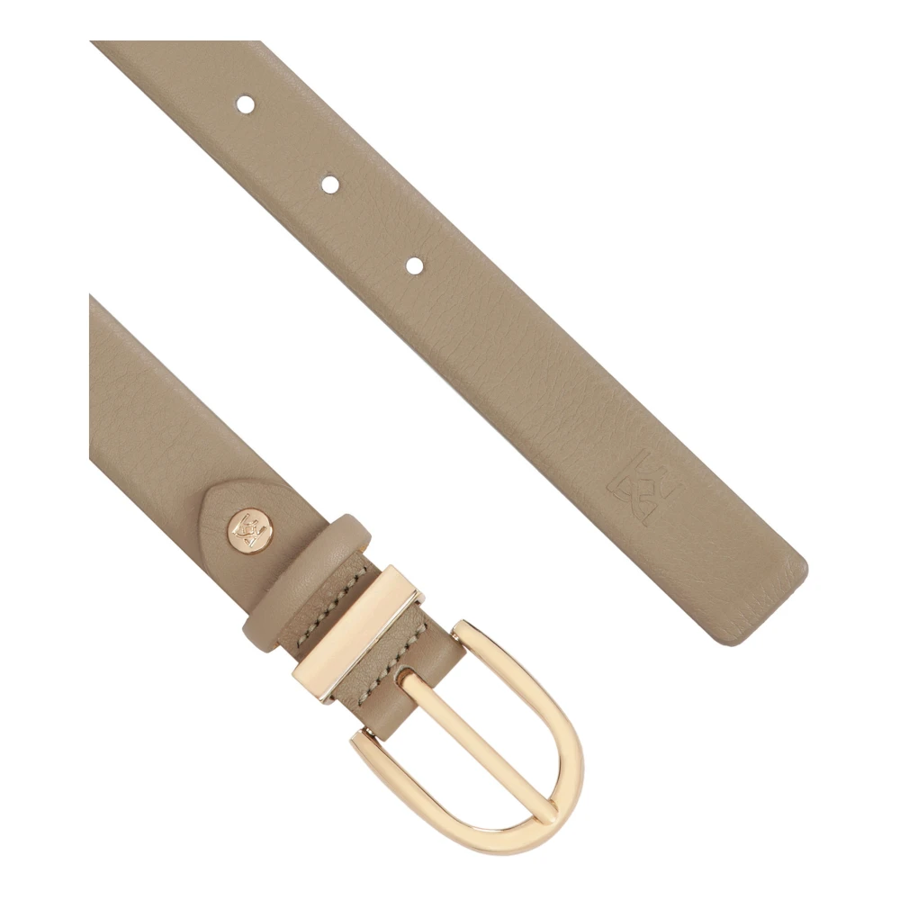 Kazar Taupe gladleren riem met halfrond gesp Beige Dames